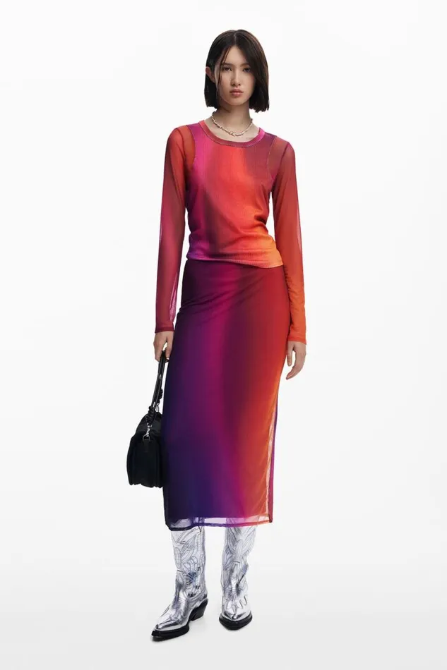 Women Skirts Desigual Gradient Pencil Skirt