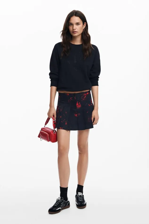 Women Skirts Desigual Pleated Miniskirt By M Christian Lacroi