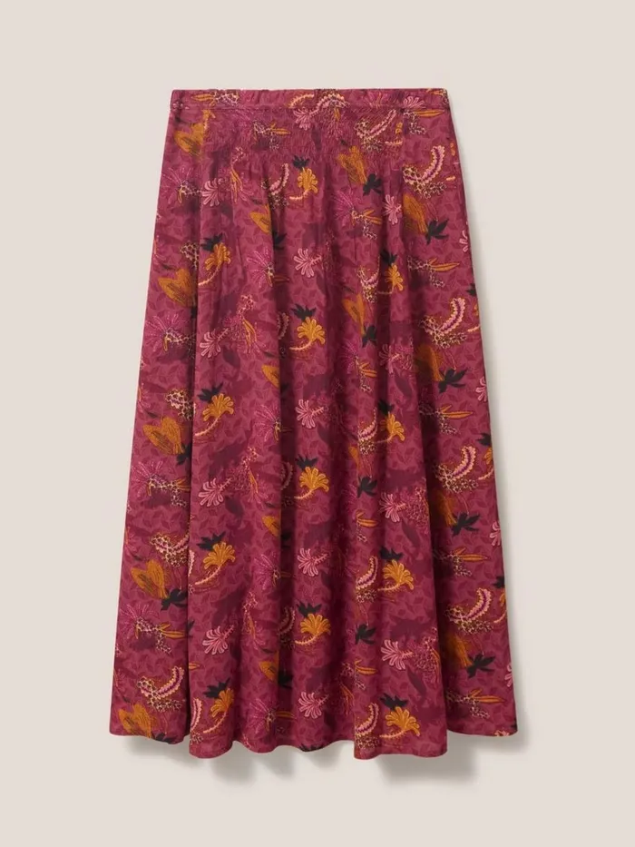 Women SKIRTS White Stuff Aubree Midi Skirt Plum Multi Women SKIRTS White Stuff Aubree Midi Skirt Plum Multi