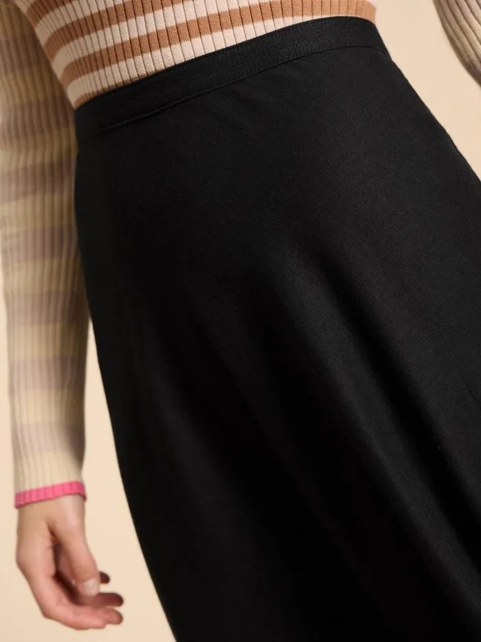 Women SKIRTS White Stuff Clemence Linen Blend Skirt Pure Black Women SKIRTS White Stuff Clemence Linen Blend Skirt Pure Black