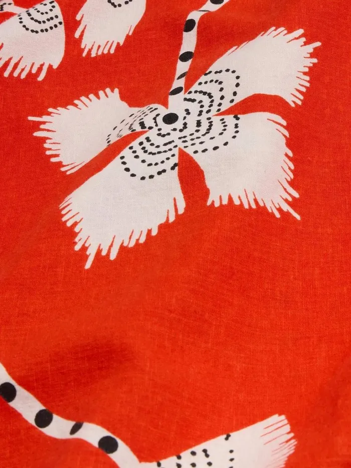 Women SKIRTS White Stuff Clemence Linen Blend Skirt Red Print Women SKIRTS White Stuff Clemence Linen Blend Skirt Red Print