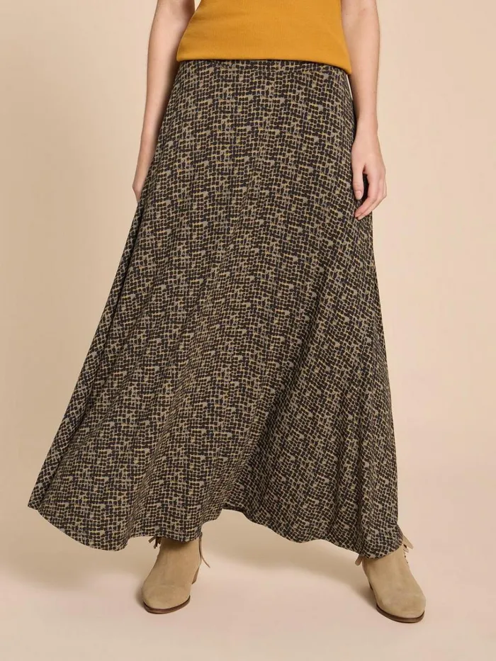 Women SKIRTS White Stuff Jada Eco Vero Skirt Black Print