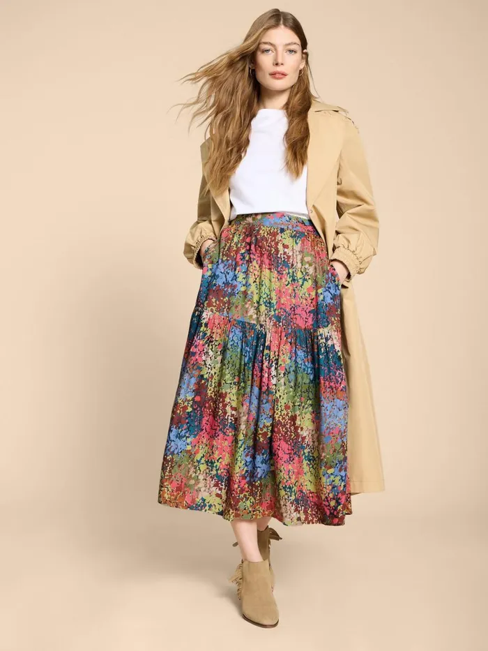 Women SKIRTS White Stuff Jamima Eco Vero Skirt Pink Multi Women SKIRTS White Stuff Jamima Eco Vero Skirt Pink Multi
