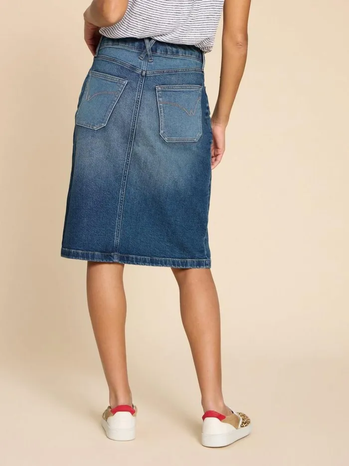 Women SKIRTS White Stuff Jemma Denim Skirt Mid Denim Women SKIRTS White Stuff Jemma Denim Skirt Mid Denim