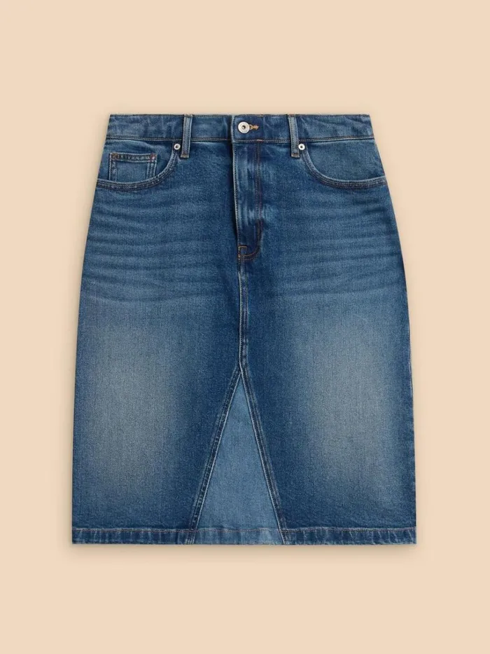Women SKIRTS White Stuff Jemma Denim Skirt Mid Denim Women SKIRTS White Stuff Jemma Denim Skirt Mid Denim