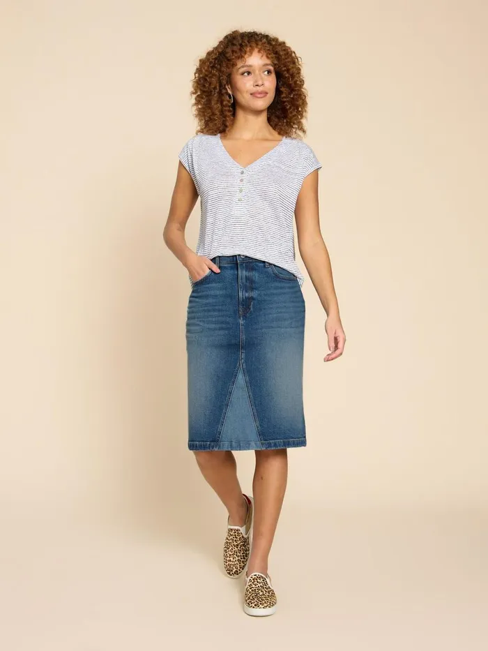 Women SKIRTS White Stuff Jemma Denim Skirt Mid Denim Women SKIRTS White Stuff Jemma Denim Skirt Mid Denim