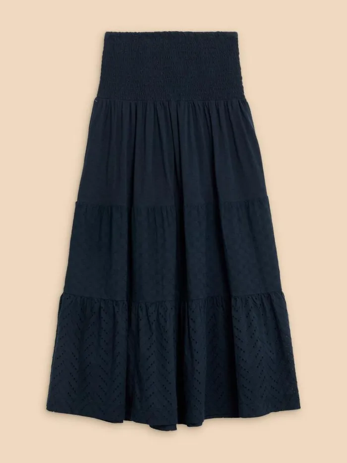 Women SKIRTS White Stuff Marissa Broderie Maxi Skirt Dark Navy