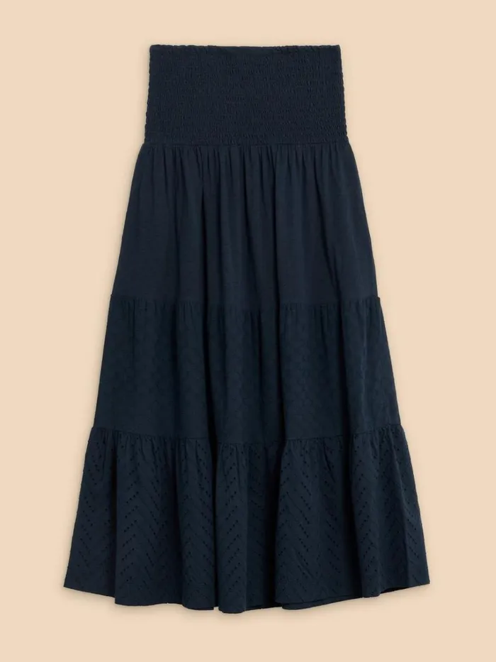 Women SKIRTS White Stuff Marissa Broderie Maxi Skirt Dark Navy