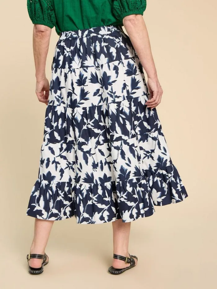 Women SKIRTS White Stuff Mayra Mixed Print Midi Skirt Navy Print Women SKIRTS White Stuff Mayra Mixed Print Midi Skirt Navy Print