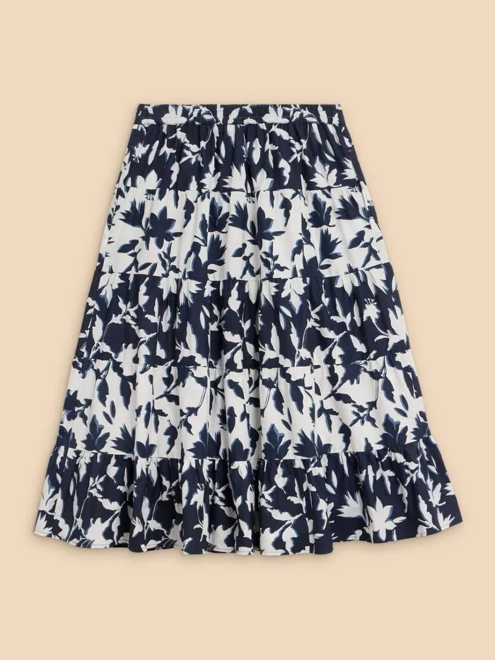 Women SKIRTS White Stuff Mayra Mixed Print Midi Skirt Navy Print Women SKIRTS White Stuff Mayra Mixed Print Midi Skirt Navy Print
