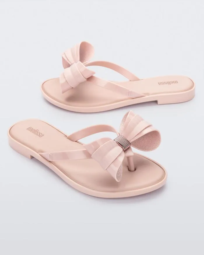 Women Slim Flip Flop Glitter Pink Melissa Flip Flops