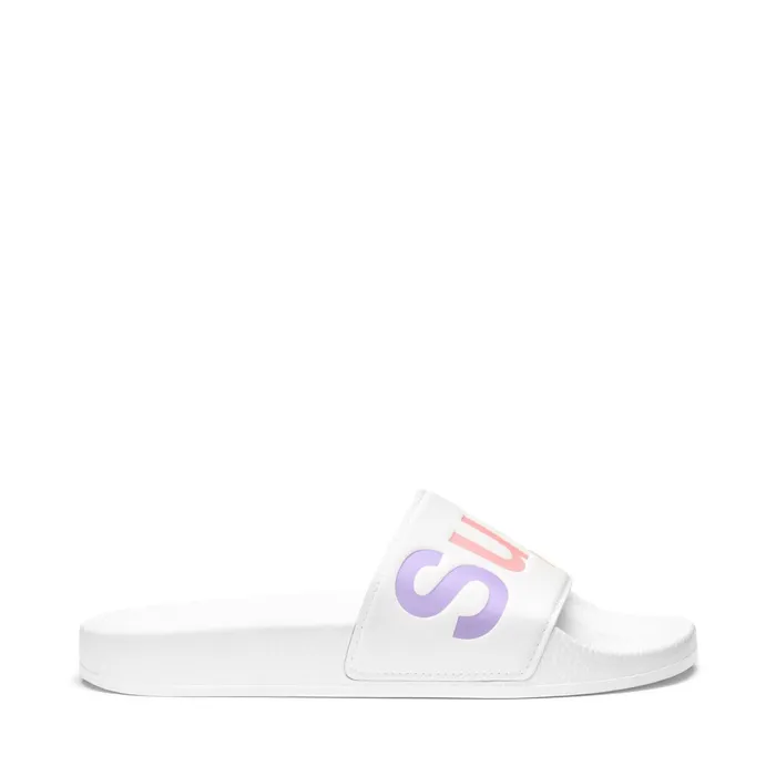 Women Slippers Unisex 1908 SLIDES POLYSOFT SLIDE WHITEMULTICOLOR Superga Slippers