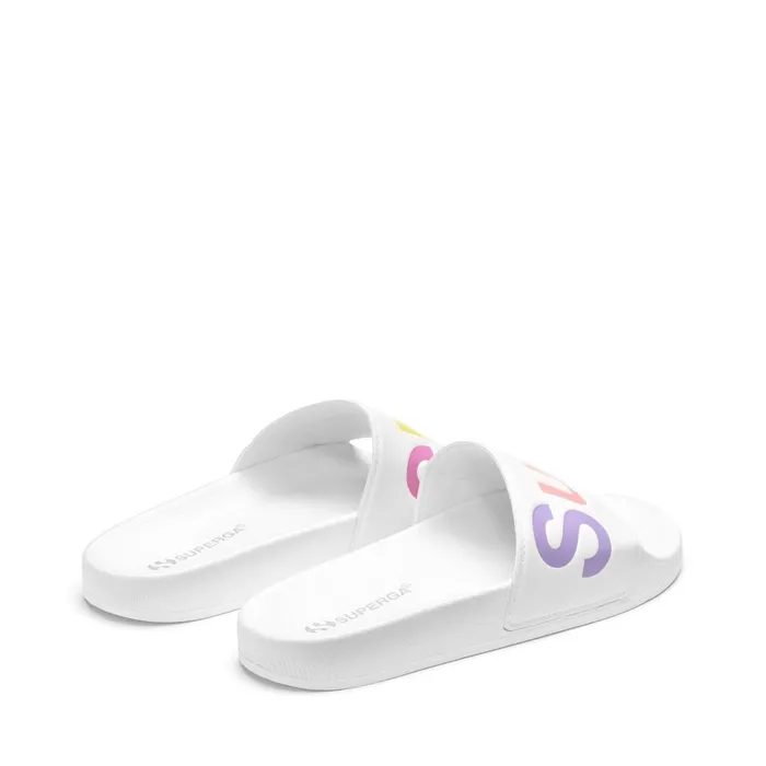 Women Slippers Unisex 1908 SLIDES POLYSOFT SLIDE WHITEMULTICOLOR Superga Slippers