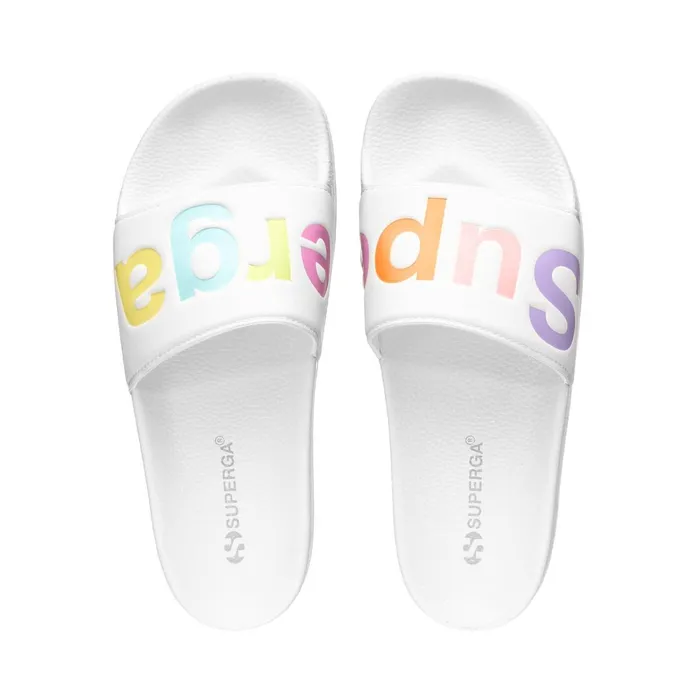 Women Slippers Unisex 1908 SLIDES POLYSOFT SLIDE WHITEMULTICOLOR Superga Slippers
