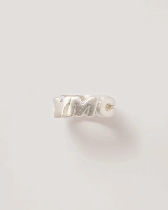 Women Small Logo Signet Ring Silver YMC Jewellery