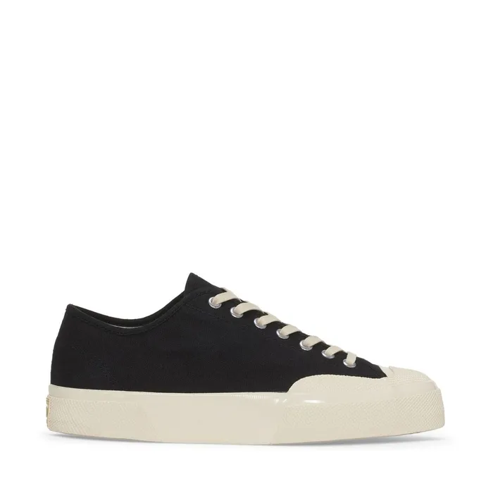 Women Sneakers Unisex 2432 WORKS LOW CUT COTTON CANVAS Low Cut BLACKOFF WHITE Superga Low Cut