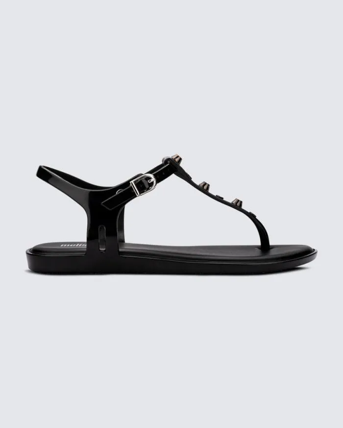 Women Solar Studs Black Melissa Sandals