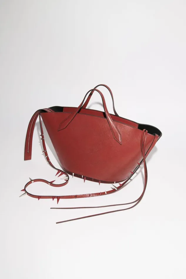 Women Spike Shoulder Bag Red Acne Studios Bags