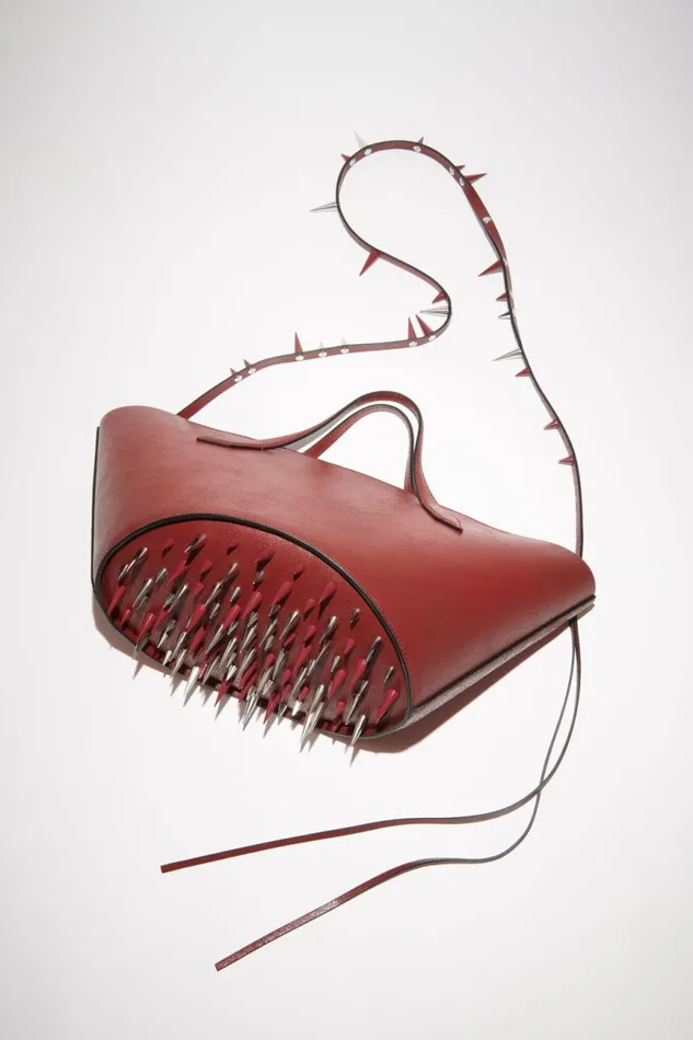 Women Spike Shoulder Bag Red Acne Studios Bags