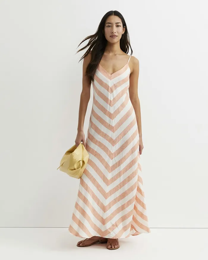 Women Sportscraft Dresses Callie Stripe Slip Dress Orangewhite
