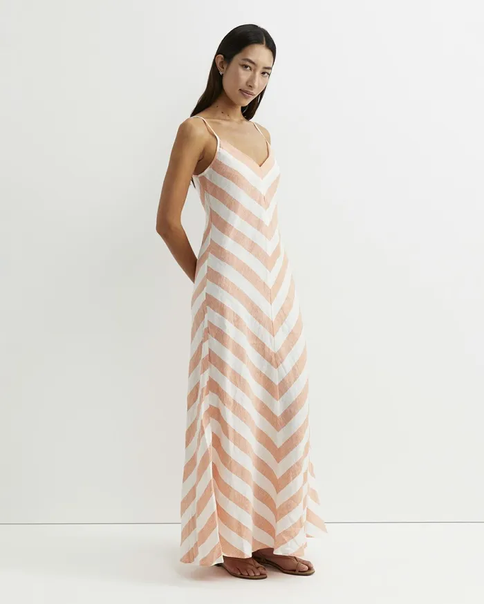 Women Sportscraft Dresses Callie Stripe Slip Dress Orangewhite