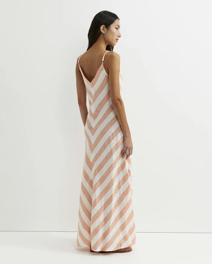 Women Sportscraft Dresses Callie Stripe Slip Dress Orangewhite