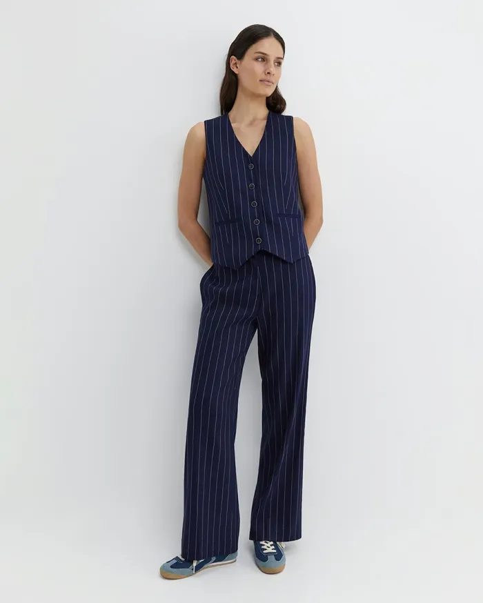 Women Sportscraft Jackets and Vests Brianne Stripe Vest Navywhite