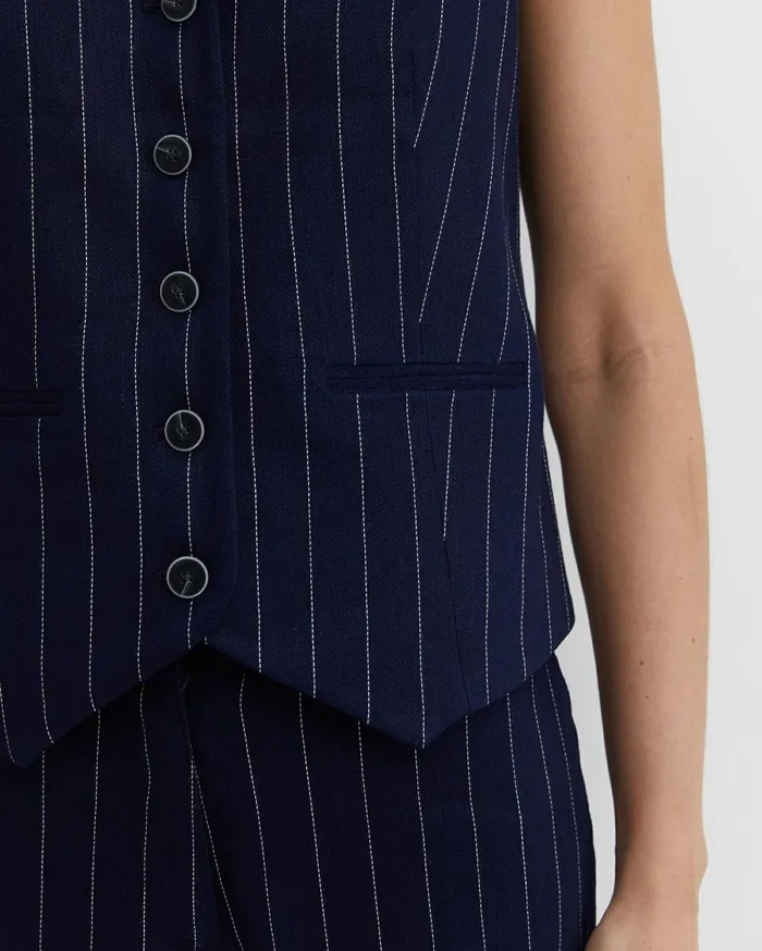 Women Sportscraft Jackets and Vests Brianne Stripe Vest Navywhite