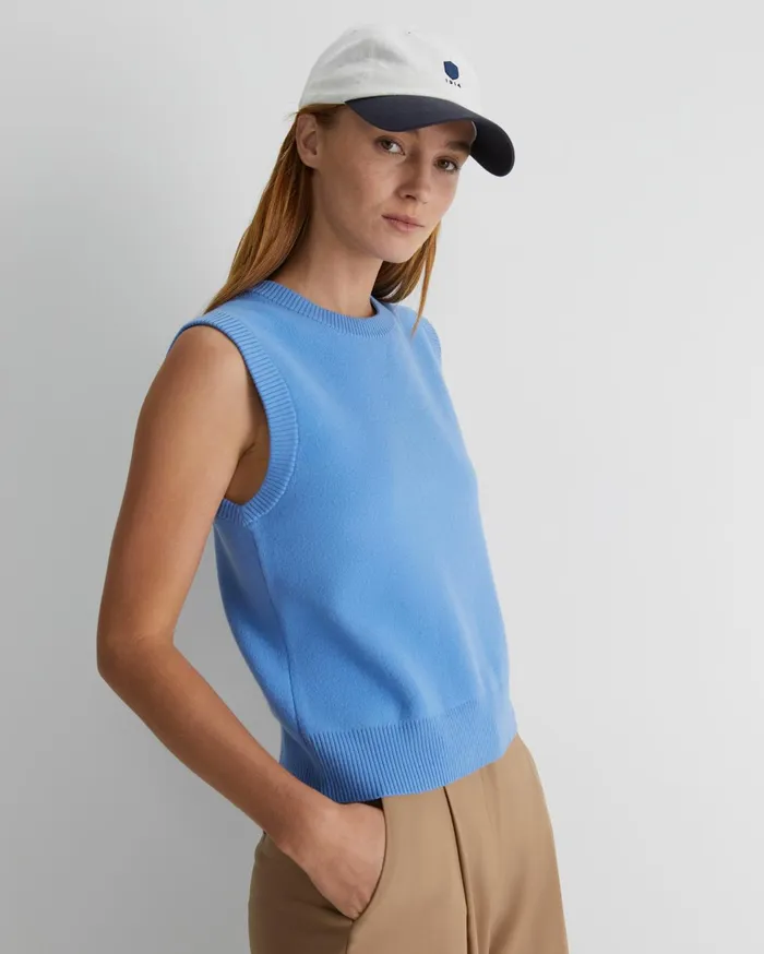 Women Sportscraft Knits and Cardigans Juliette Boiled Wool Vest Azure