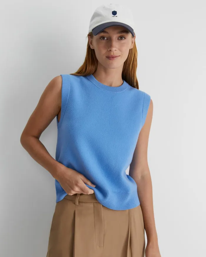 Women Sportscraft Knits and Cardigans Juliette Boiled Wool Vest Azure
