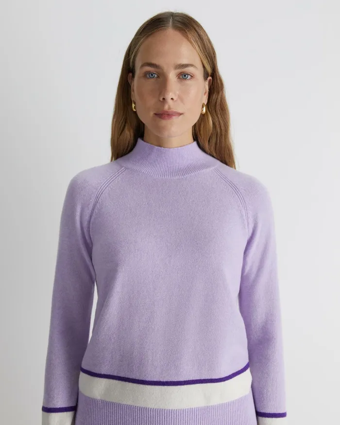 Women Sportscraft Knits and Cardigans Sunshine Colour Block Wool Sweater Lavender