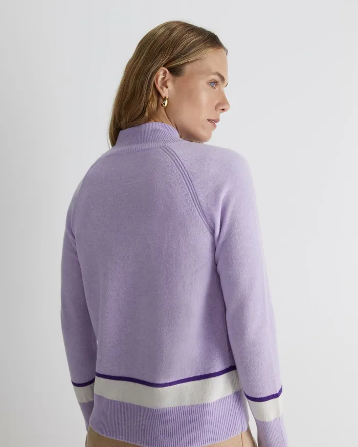 Women Sportscraft Knits and Cardigans Sunshine Colour Block Wool Sweater Lavender