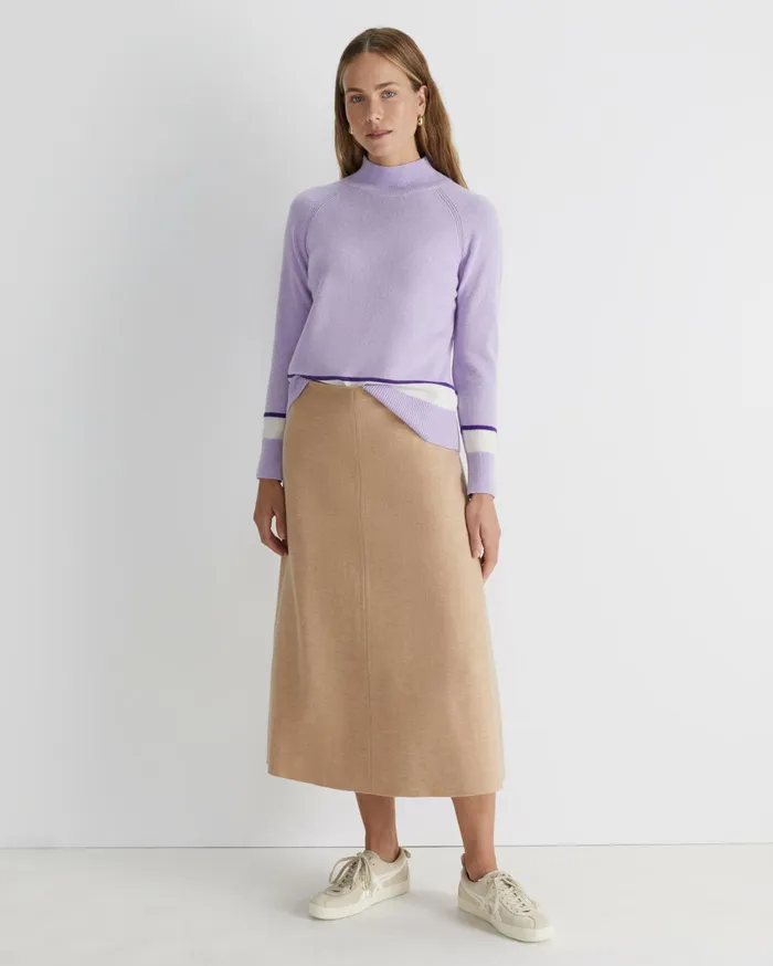 Women Sportscraft Knits and Cardigans Sunshine Colour Block Wool Sweater Lavender
