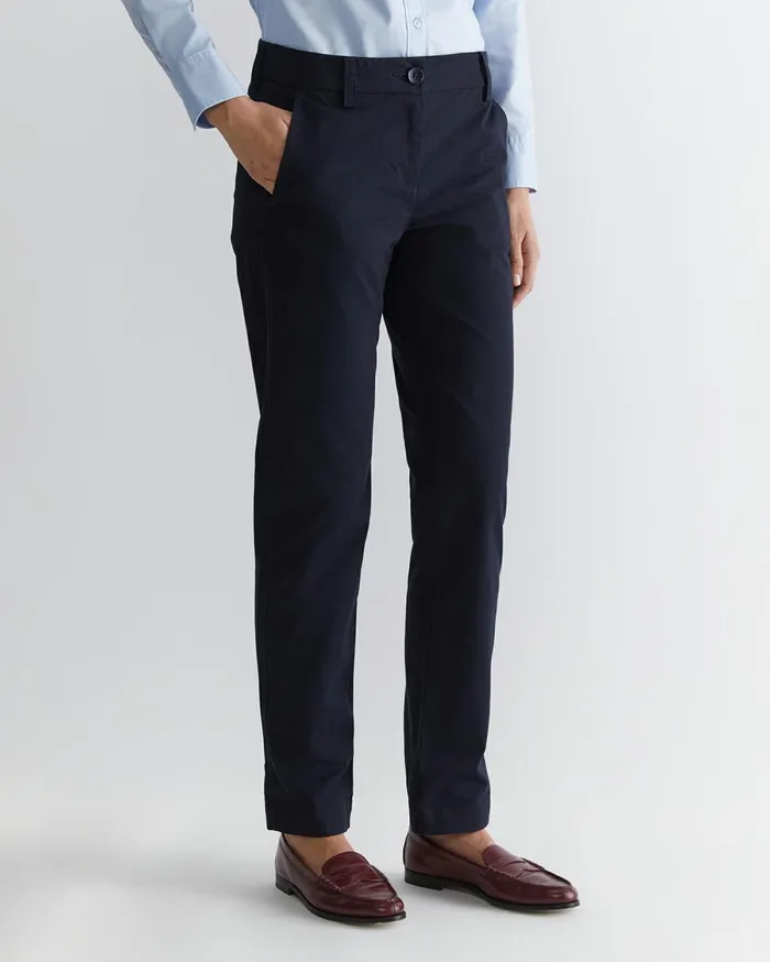 Women Sportscraft Pants Laura Relaxed Chino Classic Navy