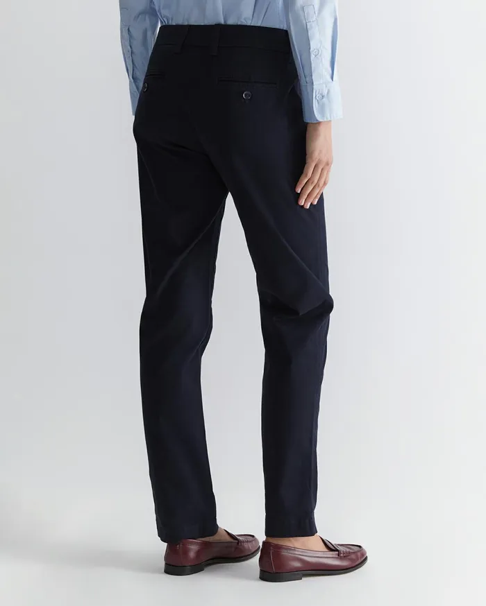 Women Sportscraft Pants Laura Relaxed Chino Classic Navy