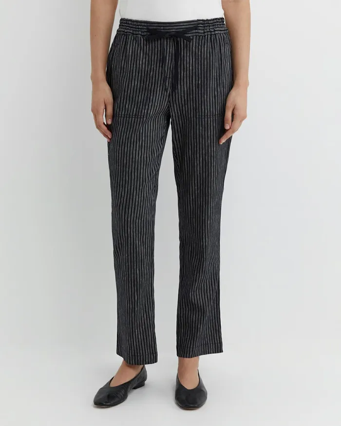 Women Sportscraft Pants Rosa Stripe Linen Pant Navywhite