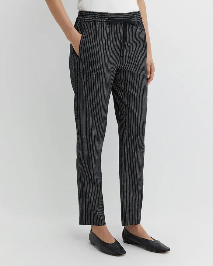 Women Sportscraft Pants Rosa Stripe Linen Pant Navywhite