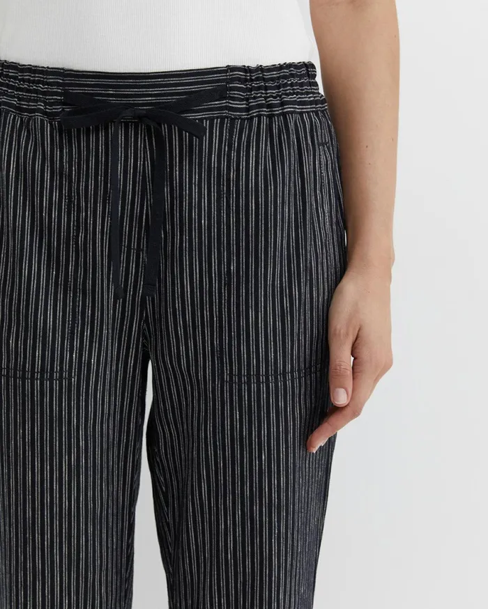 Women Sportscraft Pants Rosa Stripe Linen Pant Navywhite