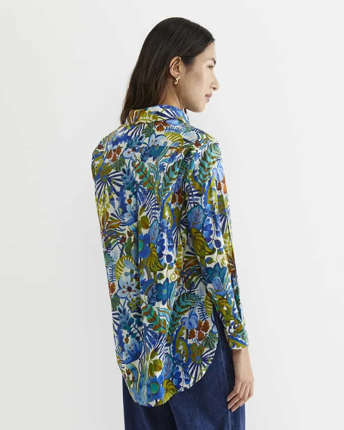 Women Sportscraft Shirts Jungle Long Sleeve Liberty Shirt Blue Multi