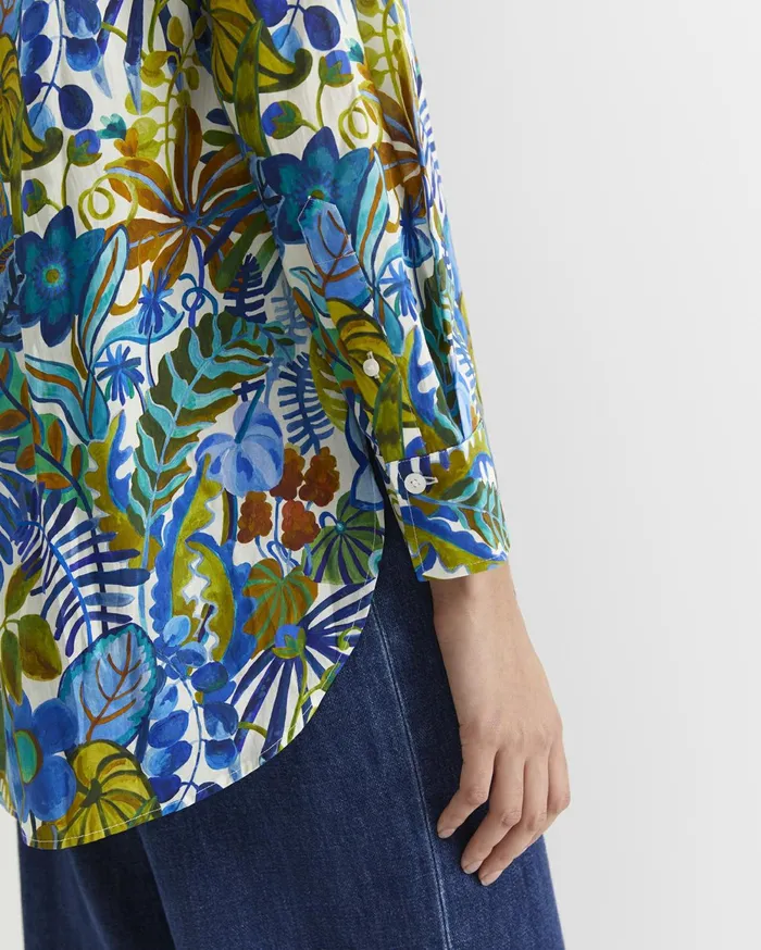 Women Sportscraft Shirts Jungle Long Sleeve Liberty Shirt Blue Multi