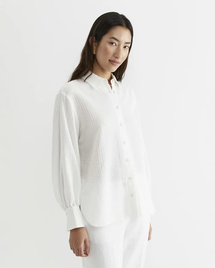Women Sportscraft Shirts Kira Bell Sleeve Blouse White