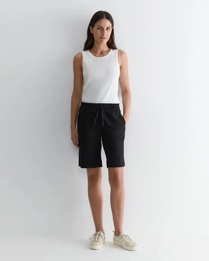 Women Sportscraft Shorts Rosa Linen Short Black