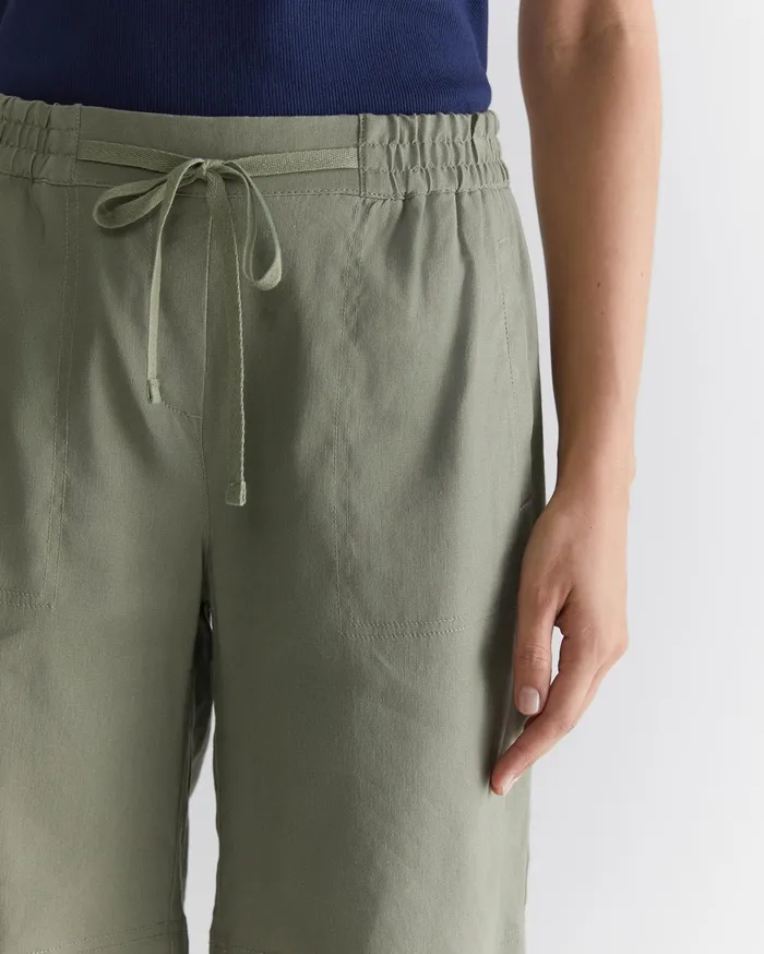 Women Sportscraft Shorts Rosa Linen Short Khaki