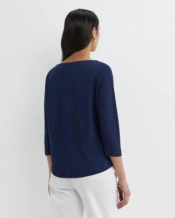 Women Sportscraft Tops and Tees Cecile Linen Top Navy
