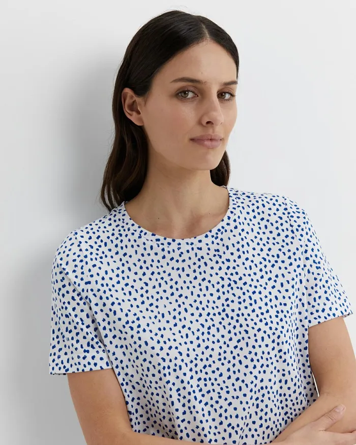 Women Sportscraft Tops and Tees Dashy Mercerised Tee Whiteblue