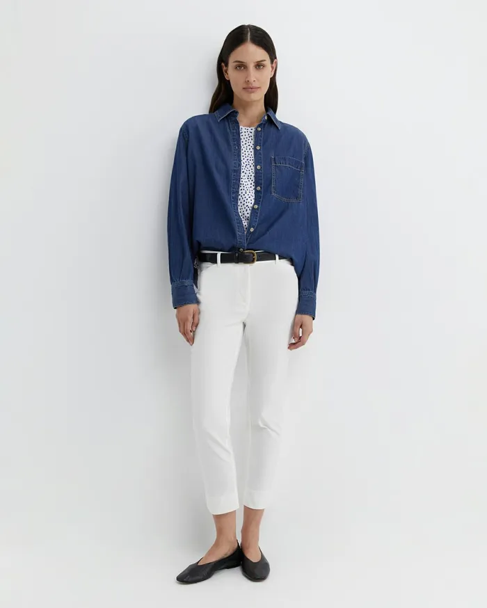 Women Sportscraft Tops and Tees Dashy Mercerised Tee Whiteblue