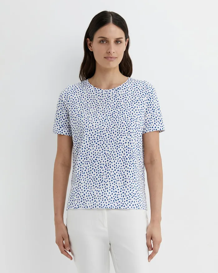 Women Sportscraft Tops and Tees Dashy Mercerised Tee Whiteblue