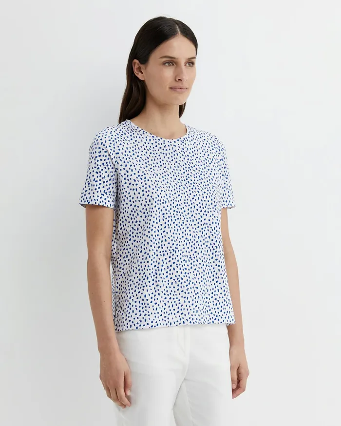 Women Sportscraft Tops and Tees Dashy Mercerised Tee Whiteblue
