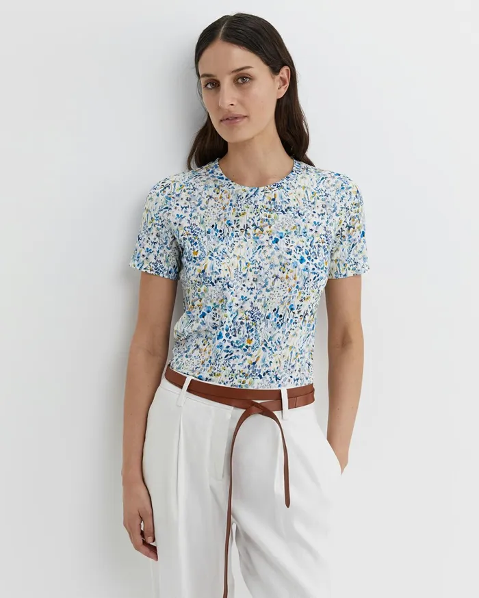 Women Sportscraft Tops and Tees Felda Liberty Tee White Multi