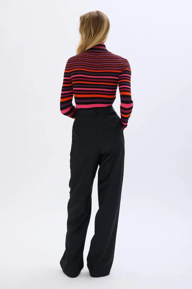 Women Striped Wool Turtleneck Sweater Striped Multico Multi Sonia Rykiel Sweaters